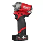 Milwaukee M12 FIW38-422X FUEL™ akkus szénkefe nélküli ütvecsavarozó 3/8" meghajtással (1 x 2.0 Ah és 1 x 4.0 Ah Li-ion akkuval)