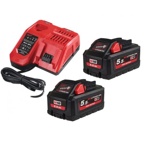 Milwaukee M18 HNRG-552 akkumulátor és töltő szett