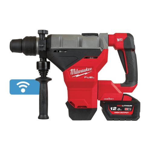 Milwaukee M18 FHM-121C akkus ONE-KEY™ FUEL™ szénkefe nélküli SDS-max fúró-vésőkalapács (1 x 12.0 Ah Li-ion akkuval)