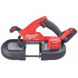   Milwaukee M18 FBS85-202C FUEL™ akkus szénkefe nélküli kompakt szalagfűrész (2 x 2.0 Ah Li-ion akkuval)