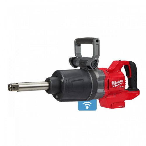 Milwaukee M18 ONEFHIWF1D-0C akkus ONE-KEY™ FUEL™ nagy nyomatékú D-fogantyús ütvecsavarozó biztosítógyűrűvel, 1" négyszög meghajtással (akku és töltő nélkül)