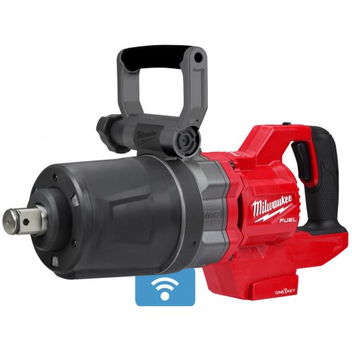 Milwaukee M18 ONEFHIWF1DS-0C akkus ONE-KEY™ FUEL™ nagy nyomatékú D-fogantyús ütvecsavarozó biztosítógyűrűvel, 1" négyszög meghajtással (akku és töltő nélkül)