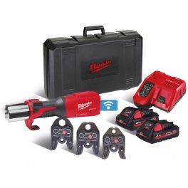   Milwaukee M18 ONEBLHPT-302C M-SET akkus ONE-KEY™ FORCELOGIC™ szénkefe nélküli hidraulikus prés (2 x 3.0 Ah Li-ion akkuval)