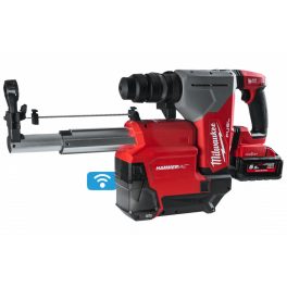   Milwaukee M18 ONEFHXDEL-552C akkus ONE-KEY™ FUEL™ szénkefe nélküli SDS-plus fúró-vésőkalapács porelszívóval (2 x 5.5 Ah Li-ion akkuval)
