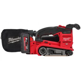   Milwaukee M18 FBTS75-552X FUEL™ akkus szénkefe nélküli szalagcsiszoló (2 x 5.5 Ah Li-ion akkuval)