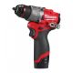 Milwaukee M12 FDD2-202X FUEL™ akkus szénkefe nélküli szuperkompakt fúró-csavarozó (2 x 2.0 Ah Li-ion akkuval)