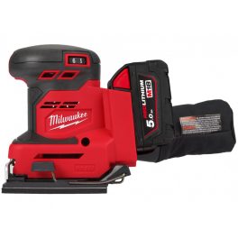   Milwaukee M18 BQSS-502B akkus rezgőcsiszoló (2 x 5.0 Ah Li-ion akkuval)