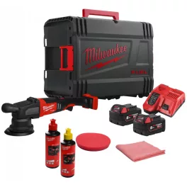   Milwaukee M18 FROP15-502X KIT FUEL™ akkus szénkefe nélküli excenteres polírozó (2 x 5.0 Ah Li-ion akkuval)
