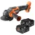 AEG BEWS 18-125BLPX2-502C Brushless akkus szénkefe nélküli sarokcsiszoló (2 x 5.0 Ah Li-ion akkuval)