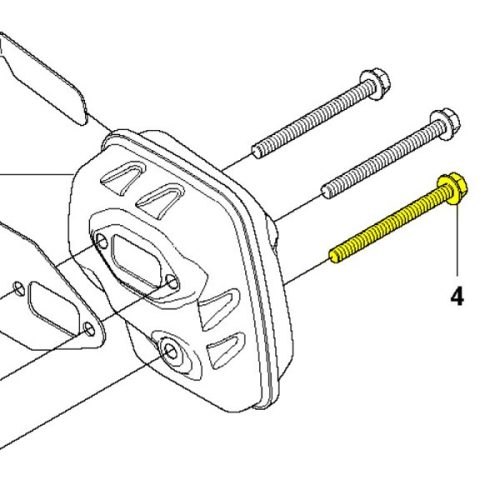 Husqvarna Kipufogó Csavar M5x56 327P5X Magassági Ágvágóhoz