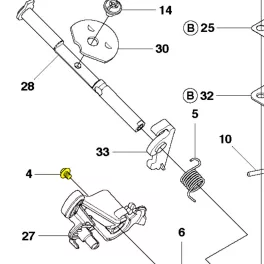   Husqvarna Karburátor Csavar - 445 Mark II, 450 láncfűrészhez