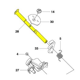   Husqvarna Tengely komplett - 445 Mark II, 450 láncfűrészhez