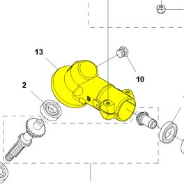   Husqvarna Szöghajtás Ház Husqvarna 345FR, 545FR, 545RX, 545RXT fűkaszához 