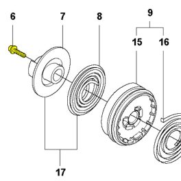 Husqvarna Csavar M5x25 327P5X Magassági Ágvágóhoz