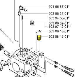   Husqvarna Főfúvóka - 357, 395XP, 340, 350 láncfűrészhez 