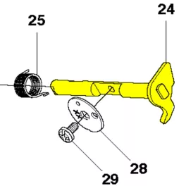   Husqvarna Gáztengely komplett - 135, 140, 435, 435e, 440 Mark II láncfűrészhez