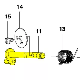   Husqvarna Dúsító Tengely komplett - 135, 140, 435, 435e, 440 Mark II láncfűrészhez