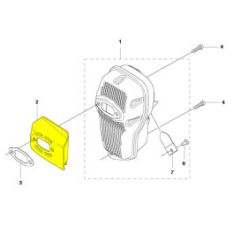 Husqvarna Kipufogó Husqvarna 555RXT fűkaszához 