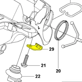 Husqvarna Fűzőlyukas Lemez Husqvarna T435 láncfűrészhez