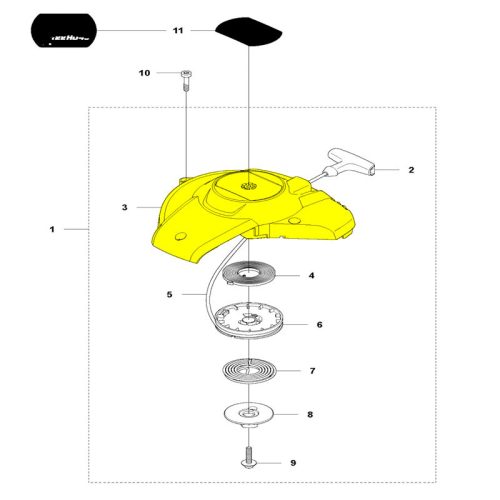 Husqvarna Indítófedél Husqvarna 122HD60 , 522HD60X sövényvágóhoz 