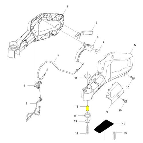 Husqvarna Persely Husqvarna 122HD60, 322HD60 , 522HD60X sövényvágóhoz 