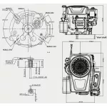 Husqvarna HS 413AE Beépíhető motor (Hosszú Tengely)