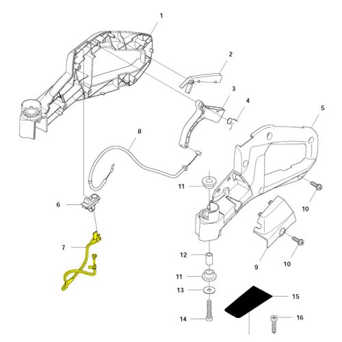 Husqvarna Gázbowden kpl. Husqvarna 122HD60, 322HD60 , 522HD60X sövényvágóhoz 