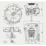 Husqvarna Motor komplett 22, 2mm LB 256SP, LC 151, LC 151S fűnyíróhoz