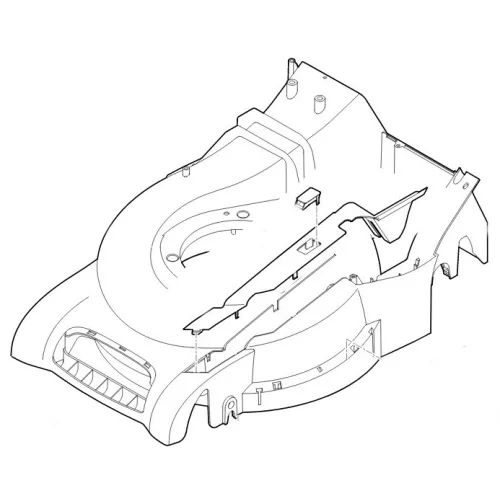 Stihl Készülékház, komplett RM 545, RM 545 T, RM 545 V, RM 545 VE, RM 545 VM, RM 545.1, RM 545.1 T, RM 545.1 V, RM 545.1 VE, RM 545.1 VM Fűnyíróhoz