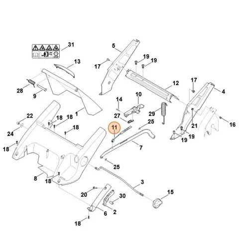Stihl Mutató RM 545, RM 545 T, RM 545 V, RM 545 VE, RM 545 VM, RM 545 VR, RM 545.1, RM 545.1 T, RM 545.1 V, RM 545.1 VE Fűnyíróhoz