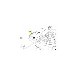   Stihl jobb oldali rögzítőlemez RM 448 T, RM 448 PC, RM 448 TC, RM 448 TX, RM 448.1 PC, RM 448.1 TC, RM 448.1 TX Fűnyíróhoz