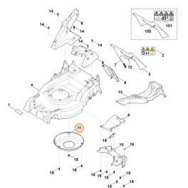   Stihl Burkolat RM 650 T, RM 650 V, RM 650 VE, RM 650.1 VE Fűnyíróhoz