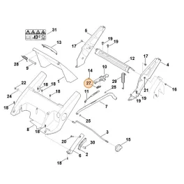   Stihl Húzórugó RM 545, RM 545 T, RM 545 V, RM 545 VE, RM 545 VM, RM 545 VR, RM 545.1, RM 545.1 T, RM 545.1 V, RM 545.1 VE Fűnyíróhoz