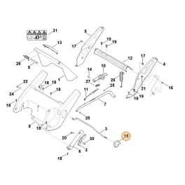   Stihl Szorító csavargomb kpl. RM 545, RM 545 T, RM 545 V, RM 545 VE, RM 545 VM, RM 545 VR, RM 545.1, RM 545.1 T, RM 545.1 V, RM 545.1 VE Fűnyíróhoz