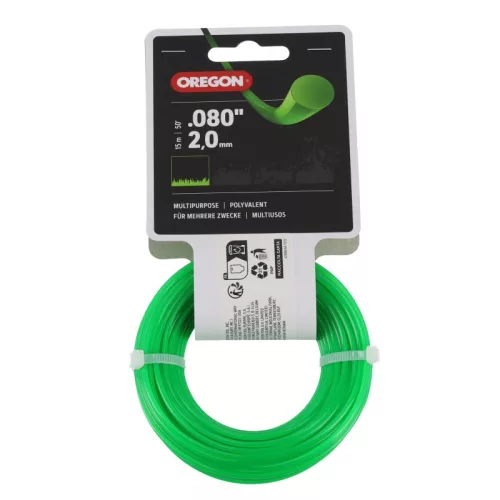 Damil 2.0mm kerek Oregon  15 m zöld akasztóval