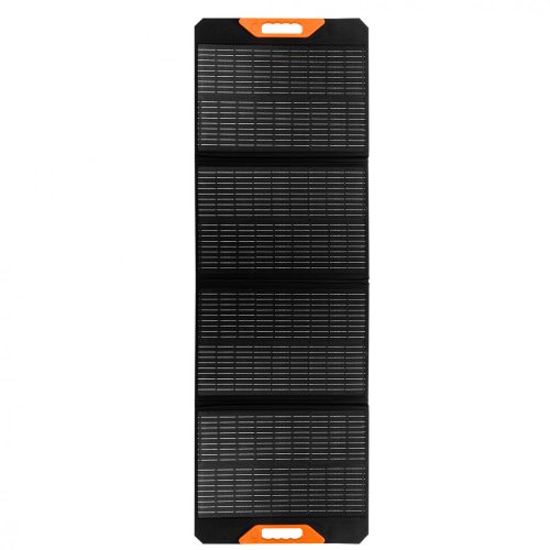 NEO Hordozható napelem, napelemes töltő, 140W, 18V-os akku, telefon, laptop töltésre, 2db USB, 1db C csatlakozó