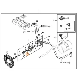   Stihl Tengelytömítőgyűrű DIN3760-BA10x22x6 SR 200, SR 200-D, SR 430, SR 450 Permetezőhöz