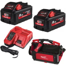   Milwaukee 2 x M18 HB8 + 1 x M12-18 FC + 1 x PACKOUT™ szerszámtáska, 50 cm