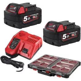  Milwaukee 2 x M18 B5 + 1 x M12-18 FC + 1 x PACKOUT™ vékony rendszerező
