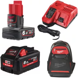   Milwaukee 1 x M12 B6 + 1 x M18 HB8 + 1 x M12-18 FC + 1 x szerszámtartó hátizsák