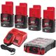 Milwaukee 4 x M12 B3 + 1 x M12-18 FC + 1 x PACKOUT™ rendszerező doboz, közepes