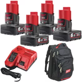 Milwaukee 4 x M12 B6 + 1 x M12-18 FC + 1 x hátizsák