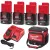 Milwaukee 4 x M12 B3 + 1 x M12-18 FC + 1 x PACKOUT™ munkaterületi hűtőtáska