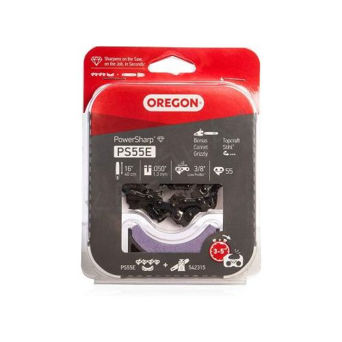 Oregon Powersharp Lánc És Élezőkő, Oregon Ps-55E 55 Szem, Lánc 3/8 1,3Mm