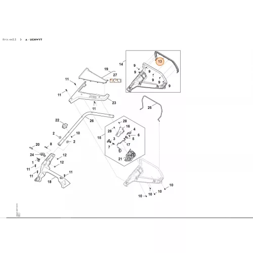 Stihl Ellenző RM 443.3, RM 443.3 T, RM 443.3 V, RM 448.3 T, RM 448.3 V, RM 453.3 T, RM 453.3 V Fűnyíróhoz