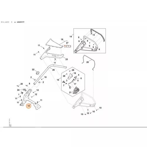 Stihl Konzol RM 443.3, RM 443.3 T, RM 443.3 V Fűnyíróhoz
