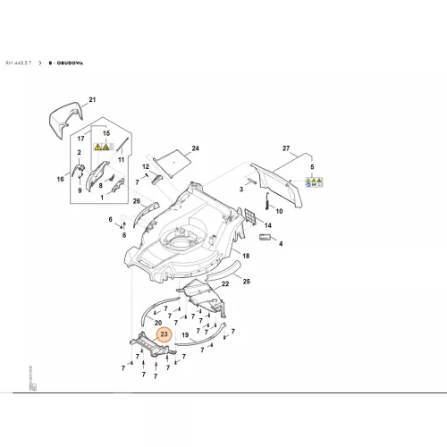Stihl Fedél RM 443.3, RM 443.3 T, RM 443.3 V Fűnyíróhoz