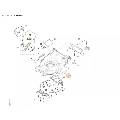 Stihl Védőléc RM 443.3, RM 443.3 T, RM 443.3 V Fűnyíróhoz