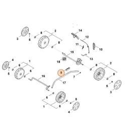   Stihl Kapocs RM 443.3, RM 443.3 T, RM 443.3 V, RM 448.3 T, RM 448.3 V, RM 453.3 T, RM 453.3 V Fűnyíróhoz