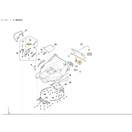   Stihl Húzórugó RM 443.3, RM 443.3 T, RM 443.3 V, RM 448.3 T, RM 448.3 V, RM 453.3 T, RM 453.3 V Fűnyíróhoz